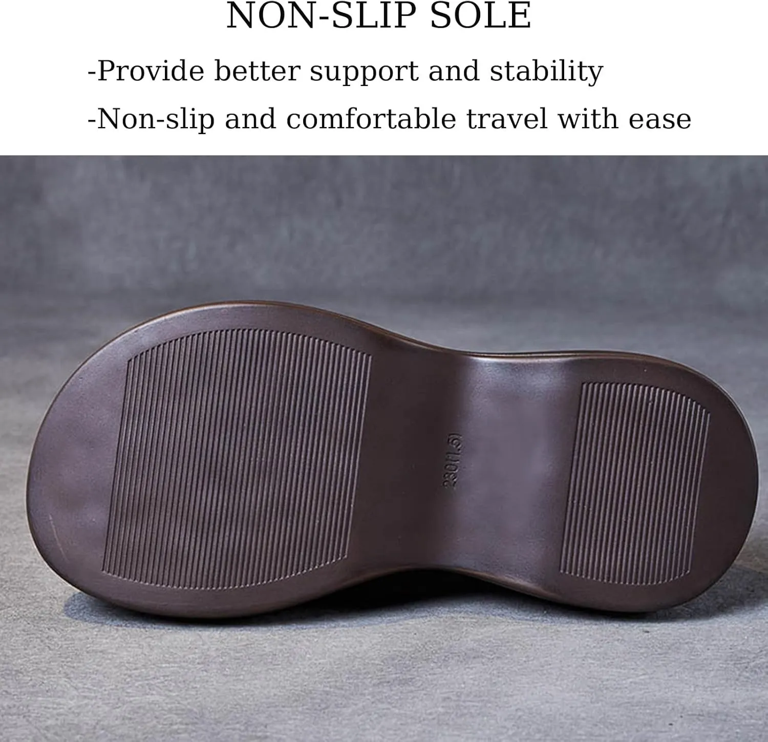 Crepuscute Women's Leather Platform Wedge Sandals Adjustable Open Toe Back Zipper Hook Loop Causal Roman Sandals High Top Round Toe Breathable Walking Dress Shoes