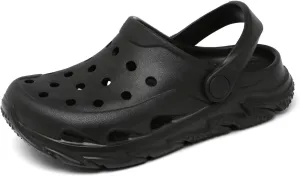 Cubufly Boys Girls Clogs Black