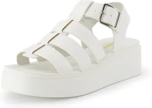 CUSHIONAIRE Women's Poppy fisherman platform sandal with  Memory Foam