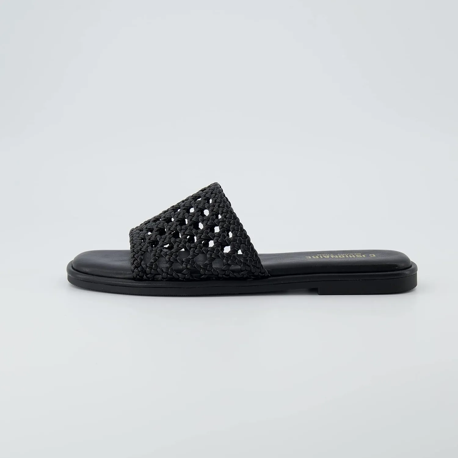 CUSHIONAIRE Women's Temptest basket weave slide sandal  Memory Foam, Wide Widths Available