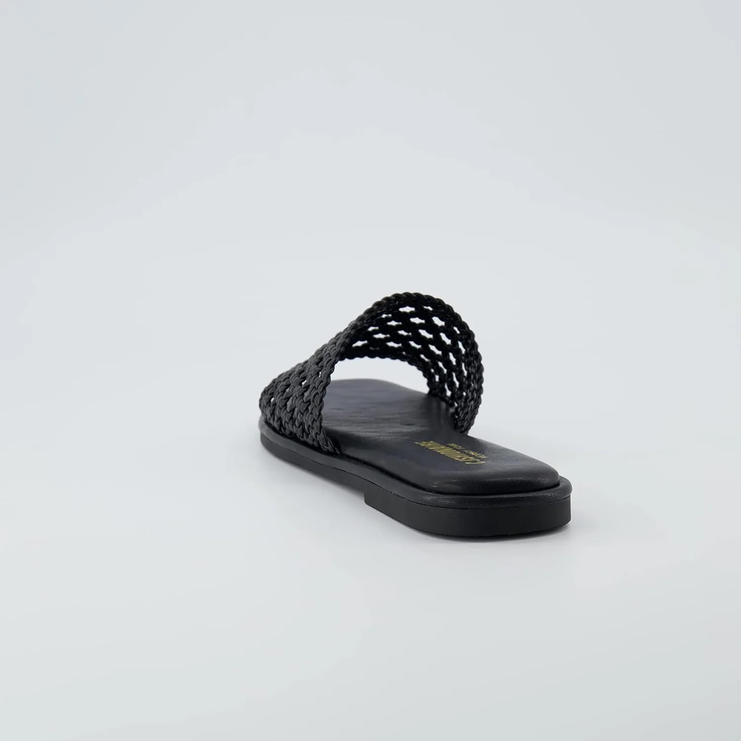 CUSHIONAIRE Women's Temptest basket weave slide sandal  Memory Foam, Wide Widths Available