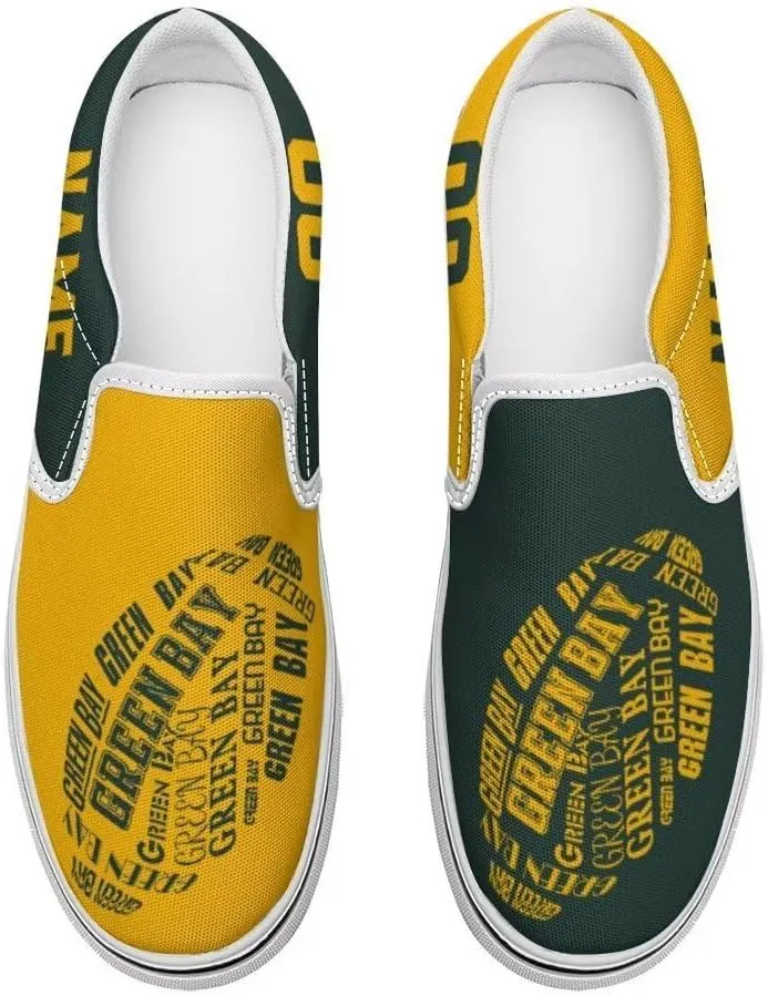 Custom Slip-on Sneakers,Personalized Name Number,Canvas Fashion Shoes,Gift for Men Women,Fans.
