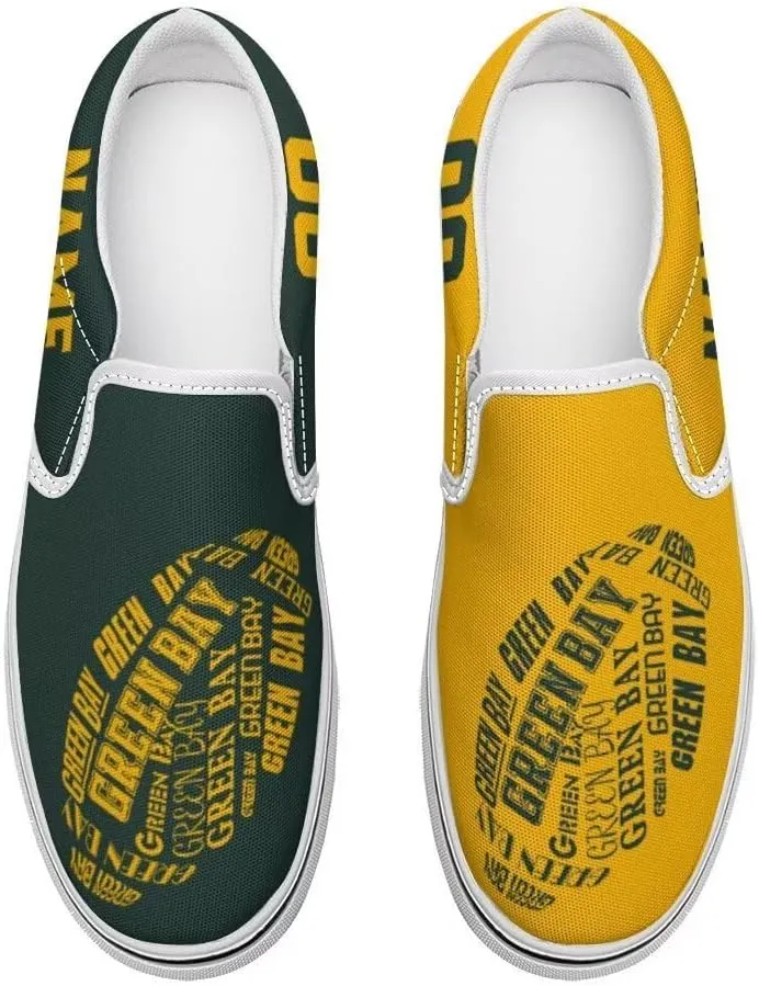 Custom Slip-on Sneakers,Personalized Name Number,Canvas Fashion Shoes,Gift for Men Women,Fans.