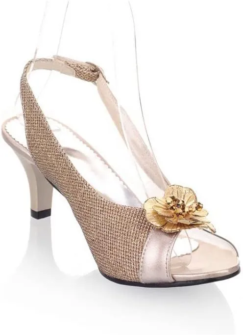 Dear Time Women Wedges Peep Toe Flower Transparent PVC Sandals Fashion Wedding Bridal Heeled Sandals Comfort Indoor Outdoor Slingback Slip On Pumps Sandals