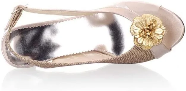 Dear Time Women Wedges Peep Toe Flower Transparent PVC Sandals Fashion Wedding Bridal Heeled Sandals Comfort Indoor Outdoor Slingback Slip On Pumps Sandals