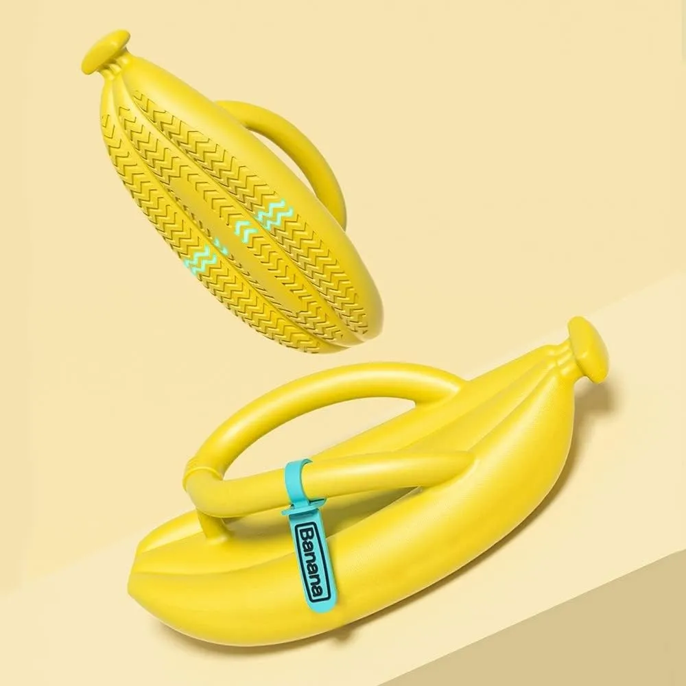 DONGKER Banana Sandals,Lightweight EVA Beach Sandals Thick Bottom Banana Flip-Flops for Women Men Home Indoor Outdoor