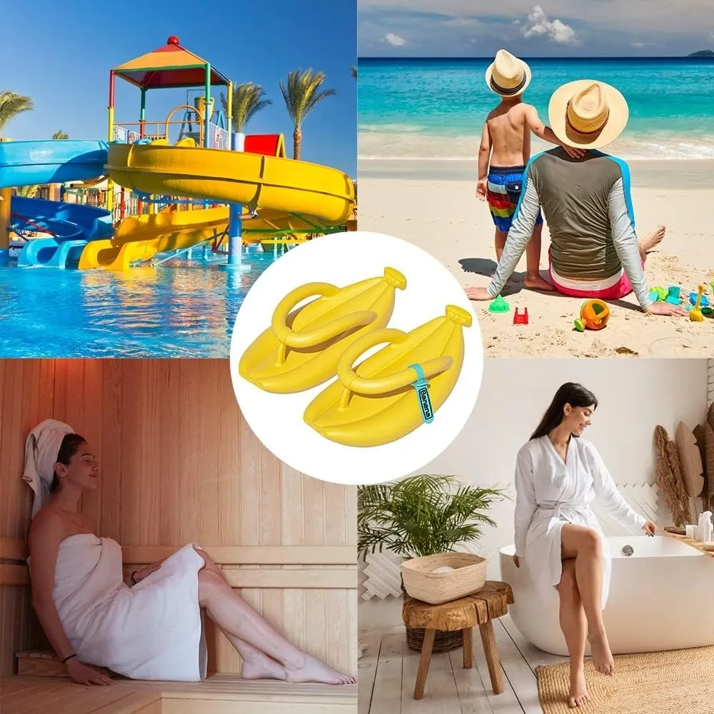 DONGKER Banana Sandals,Lightweight EVA Beach Sandals Thick Bottom Banana Flip-Flops for Women Men Home Indoor Outdoor