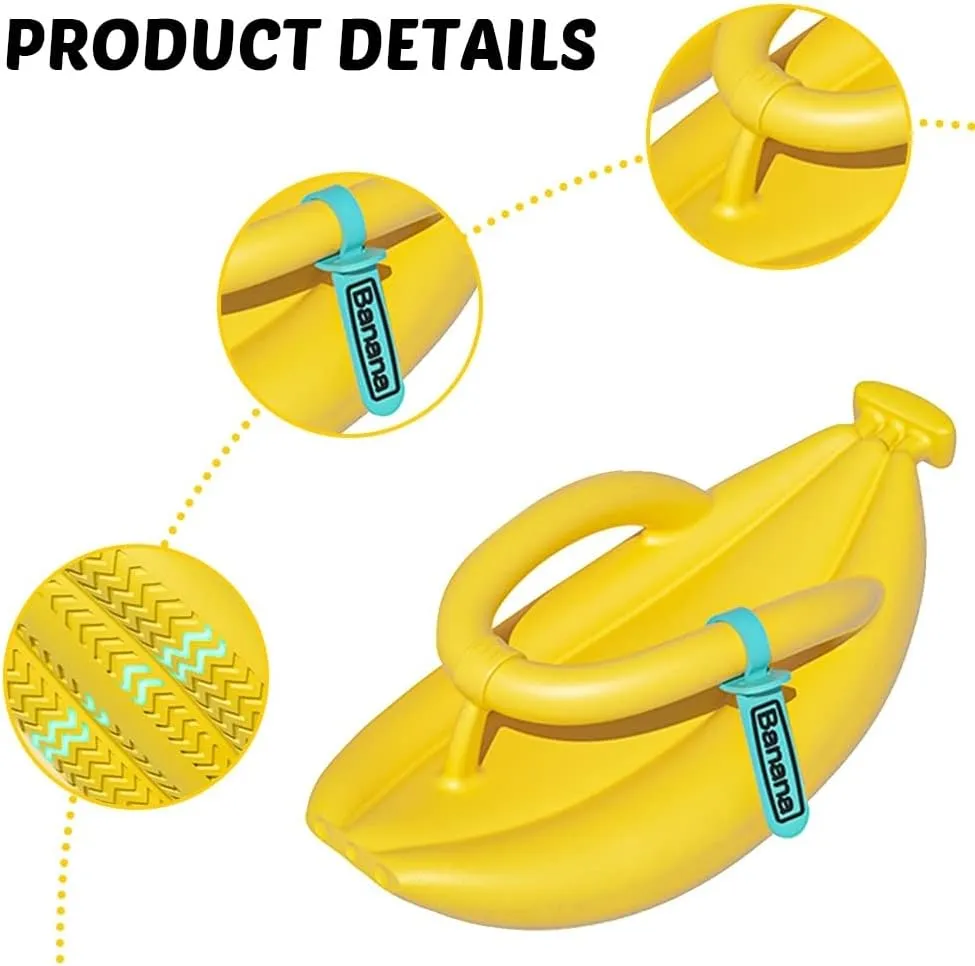 DONGKER Banana Sandals,Lightweight EVA Beach Sandals Thick Bottom Banana Flip-Flops for Women Men Home Indoor Outdoor