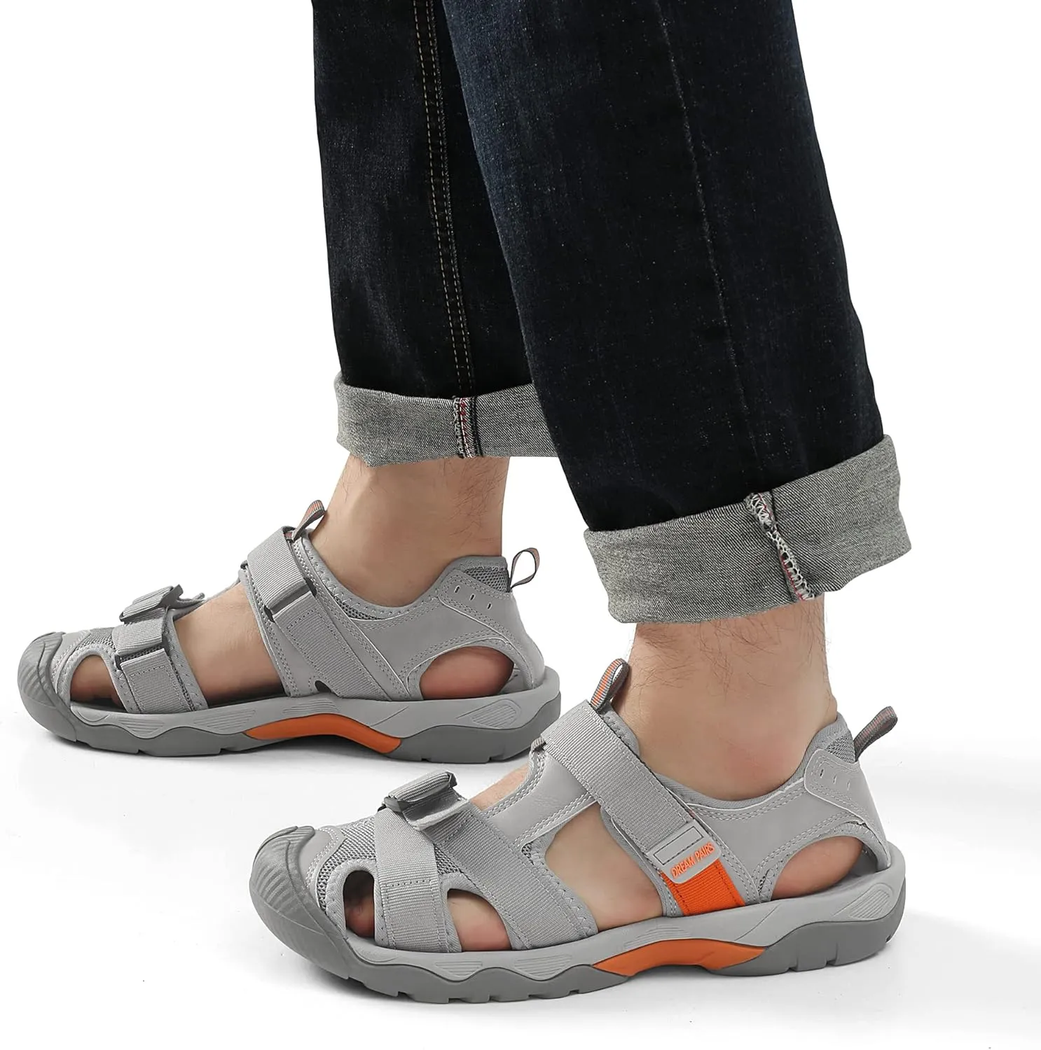 DREAM PAIRS Men’s Sport Outdoor Hiking Sandals Closed Toe Athletic Adventure Beach Fisherman Water Sandals