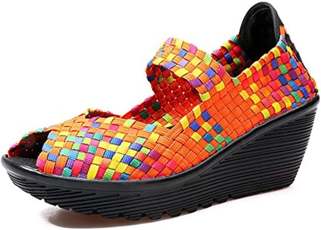 EnllerviiD Women's Wedge Mary Jane Sandals