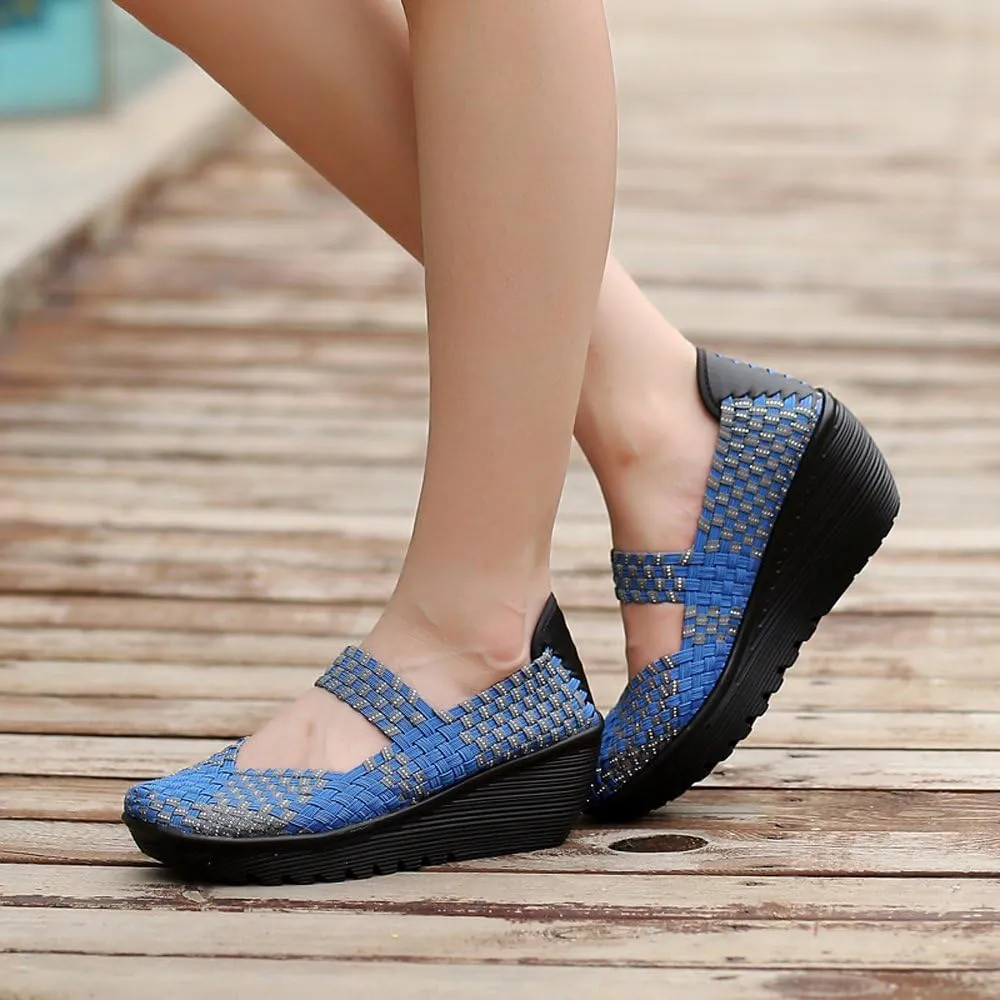 EnllerviiD Women's Wedge Mary Jane Sandals