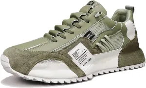 Exusiai Men's Casual Fashion Sports Shoes Low-Top Breathable Fabric Upper Round Toe Cap Sneakers Outdoor Walking Jogging