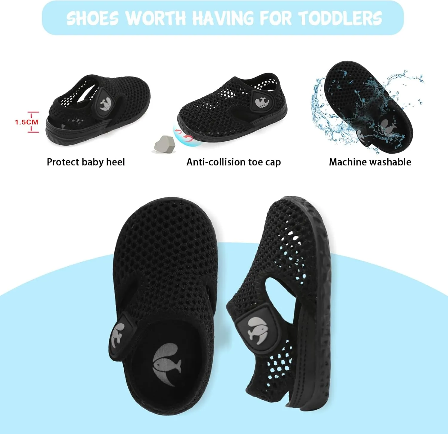 FEETCITY Baby Girl Boys Sandals Slippers Infant First Walker Shoes Summer Crib Shoes