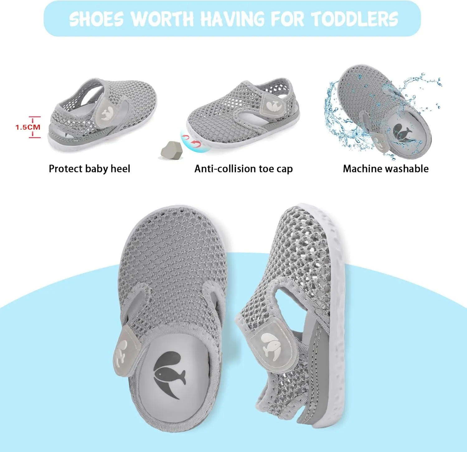 FEETCITY Baby Girl Boys Sandals Slippers Infant First Walker Shoes Summer Crib Shoes