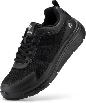 FitVille Men's Walking Shoes Wide Width Lightweight Comfortable Sneakers Max Cushioning Shoes for Plantar Fasciitis Relief