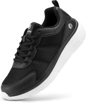 FitVille Men's Walking Shoes Wide Width Lightweight Comfortable Sneakers Max Cushioning Shoes for Plantar Fasciitis Relief