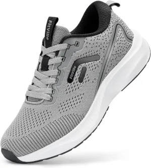 FitVille Wide Sneakers for Men Walking Shoes Wide Width Cushion Road Running Shoe Orthopedic Tennis Shoes Arch Support for Plantar Fasciitis Relief