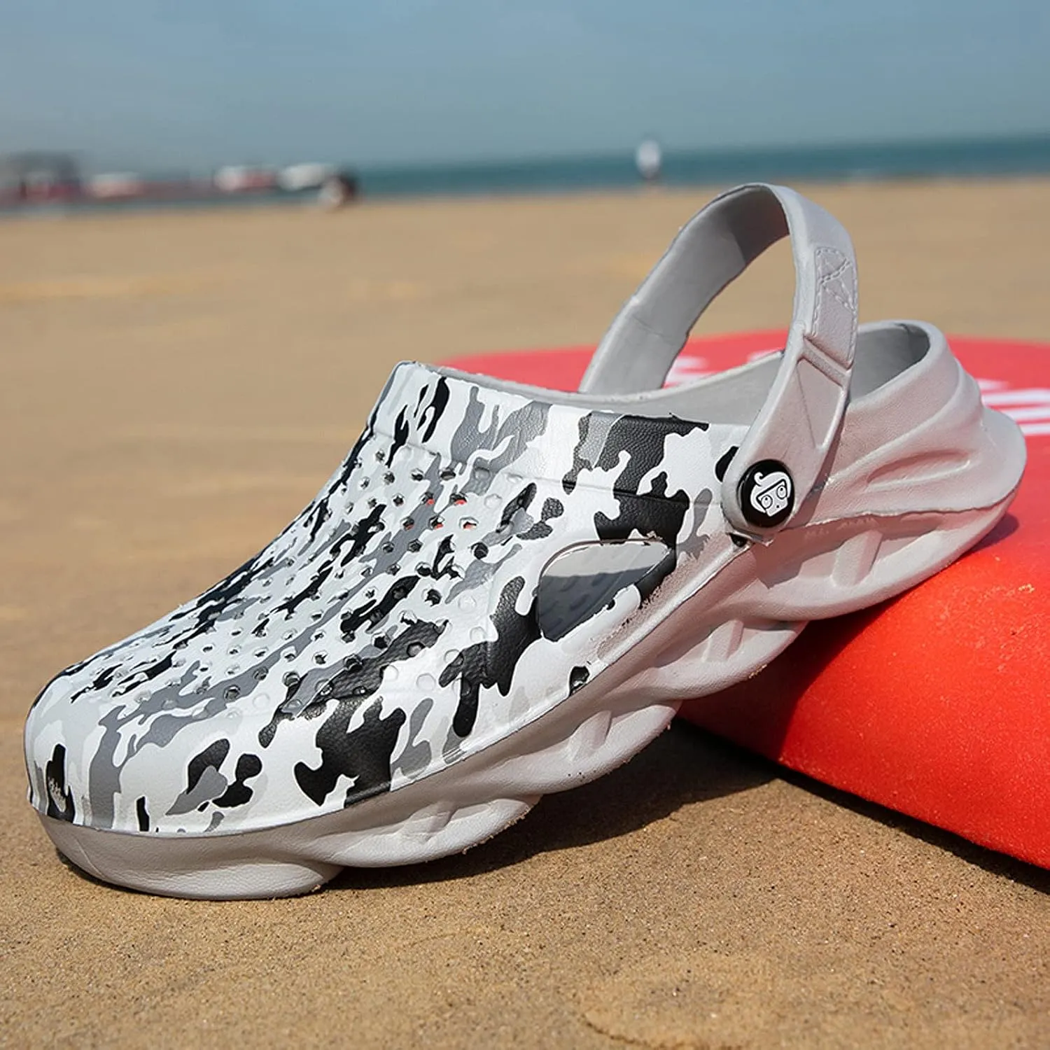FLIOZY Garden Clogs Mens Water Clogs Summer Breathable Sports Sandals Slip On Beach Sandals Outdoor Indoor Garden Shoes