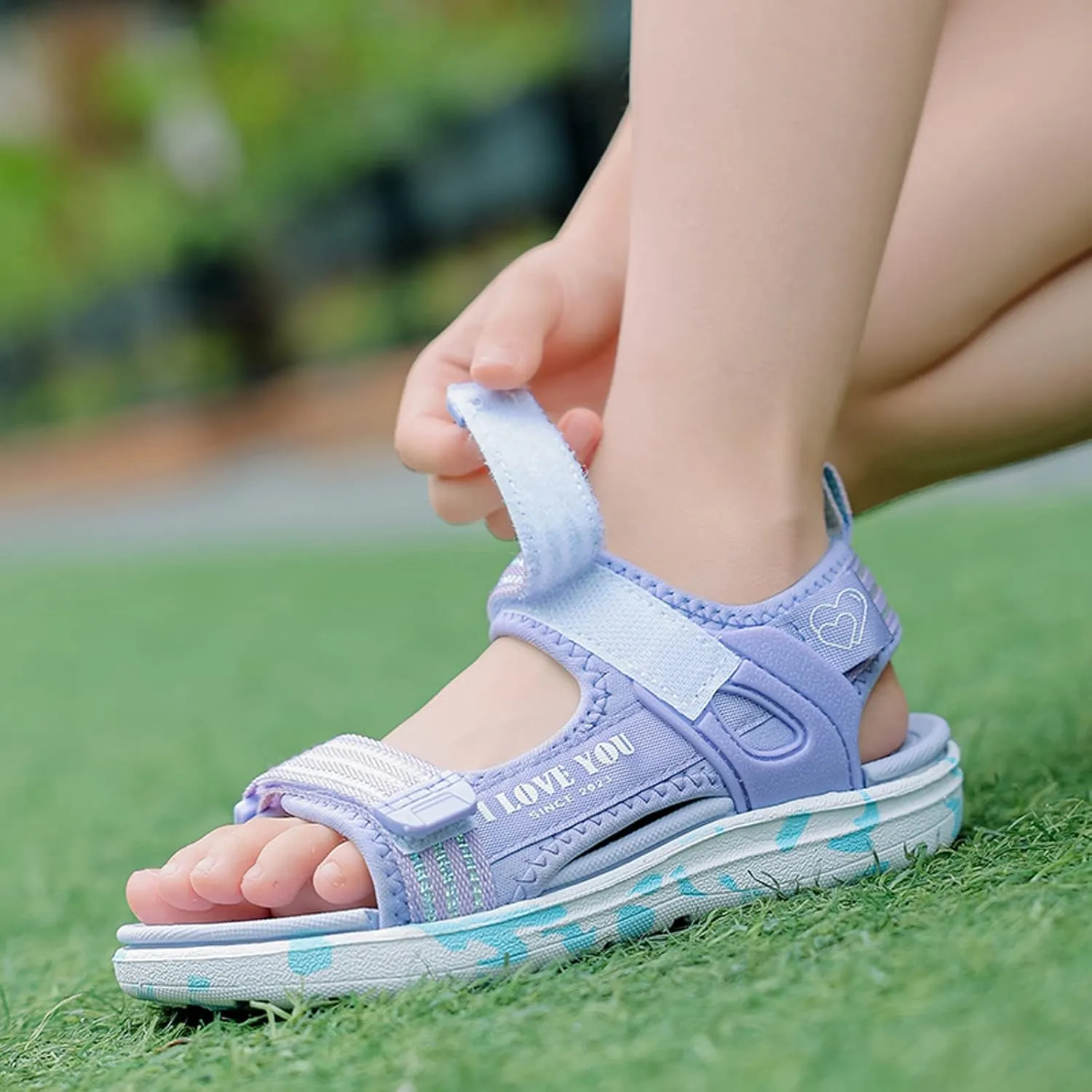 FLIOZY Sandals Girl's Hiking Sandals Kids Adjustable Straps Open Toe Sport Sandals Toddler Summer Sports Outdoor Shoes