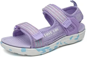 FLIOZY Sandals Girl's Hiking Sandals Kids Adjustable Straps Open Toe Sport Sandals Toddler Summer Sports Outdoor Shoes