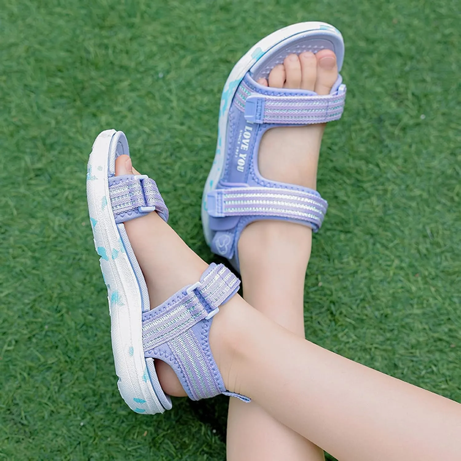 FLIOZY Sandals Girl's Hiking Sandals Kids Adjustable Straps Open Toe Sport Sandals Toddler Summer Sports Outdoor Shoes