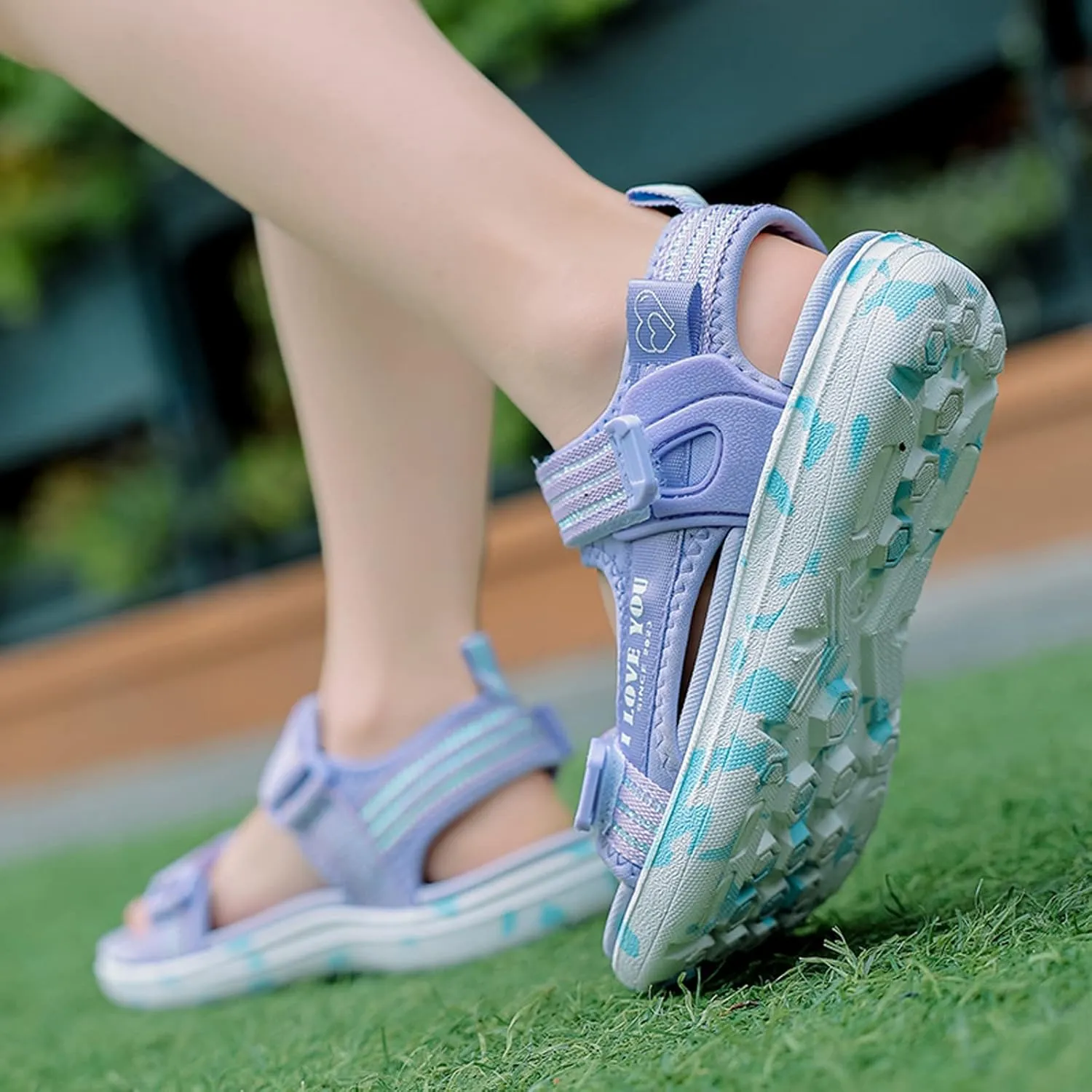 FLIOZY Sandals Girl's Hiking Sandals Kids Adjustable Straps Open Toe Sport Sandals Toddler Summer Sports Outdoor Shoes