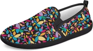 Floral Women's Slip On Flats Comfort Casual Loafers Soft Fashion Walking Shoes Ladies Travel Dress Shoes SizeUS 6-11
