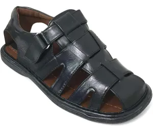 FLS Men's Sandals Closed Toe Adjustable Strap Buckle Fisherman Casual