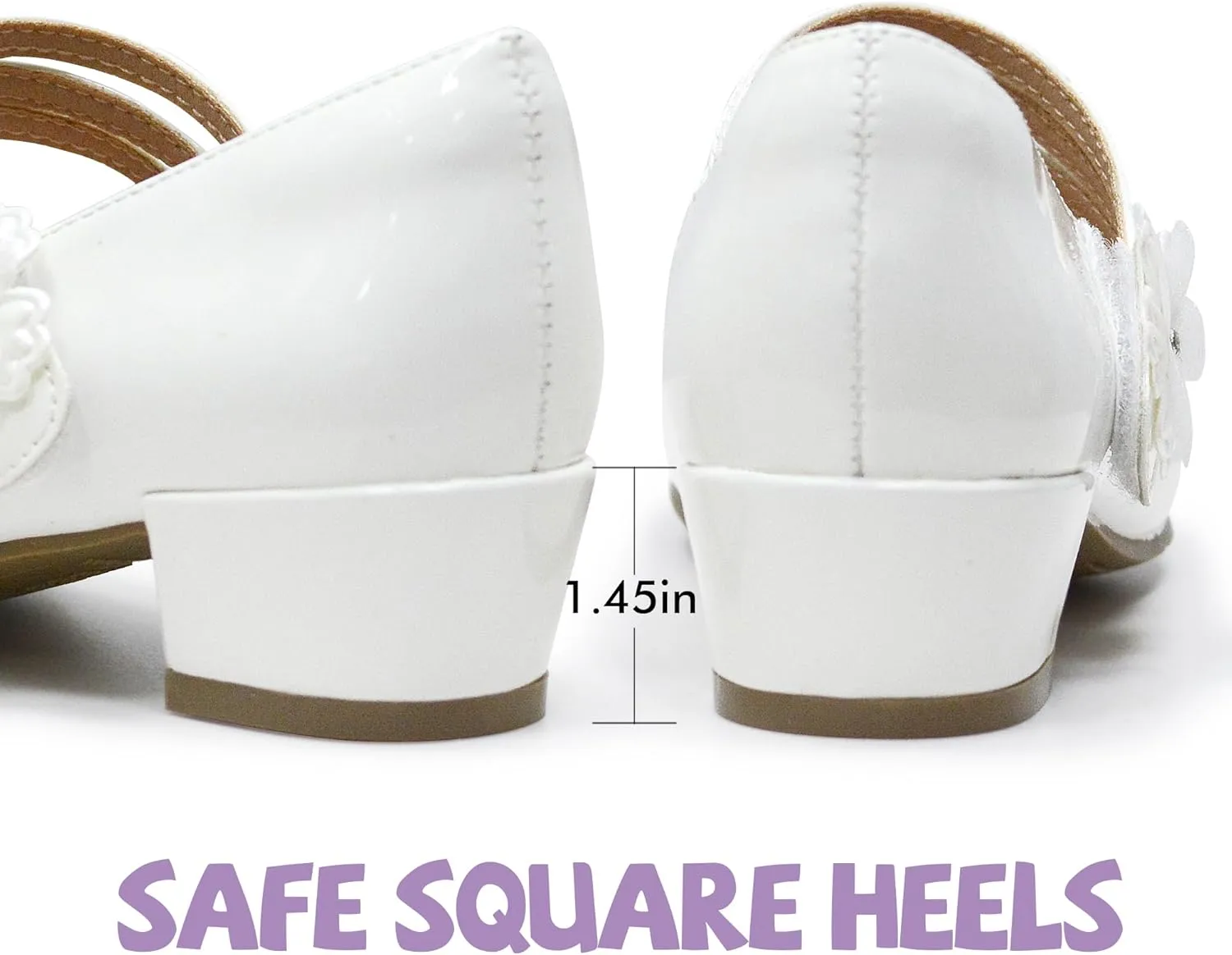 FLYFUPPY Girls Dress Shoes Mary Jane Shoes for Girls Hook and Loop Flower Girl Shoes Flats Pincess Shoes for Little/Big Kids