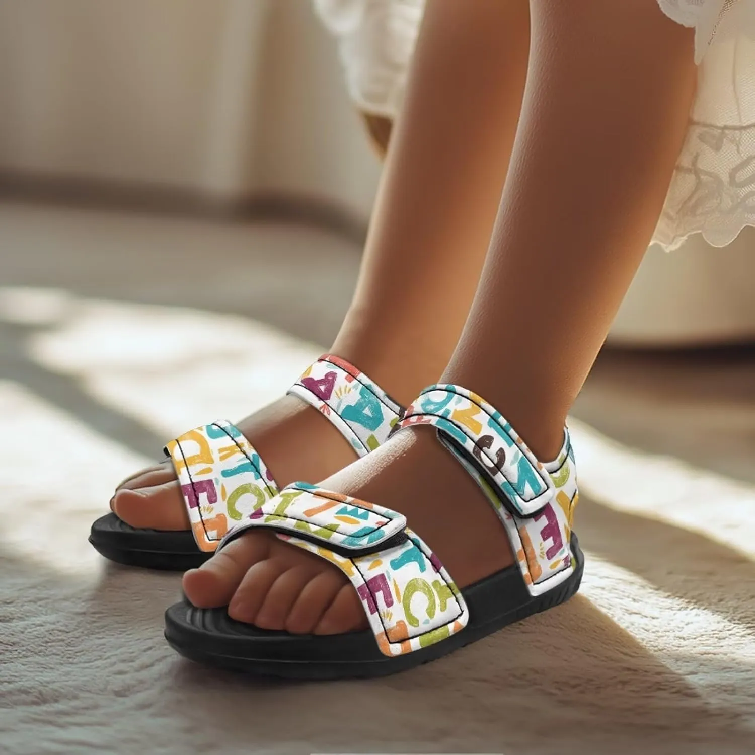 Forchrinse Girls Sport Sandals Comfort Open Toe Beach Water Sandals Summer Outdoor Shoes for Toddler/Little Kid/Big Kid