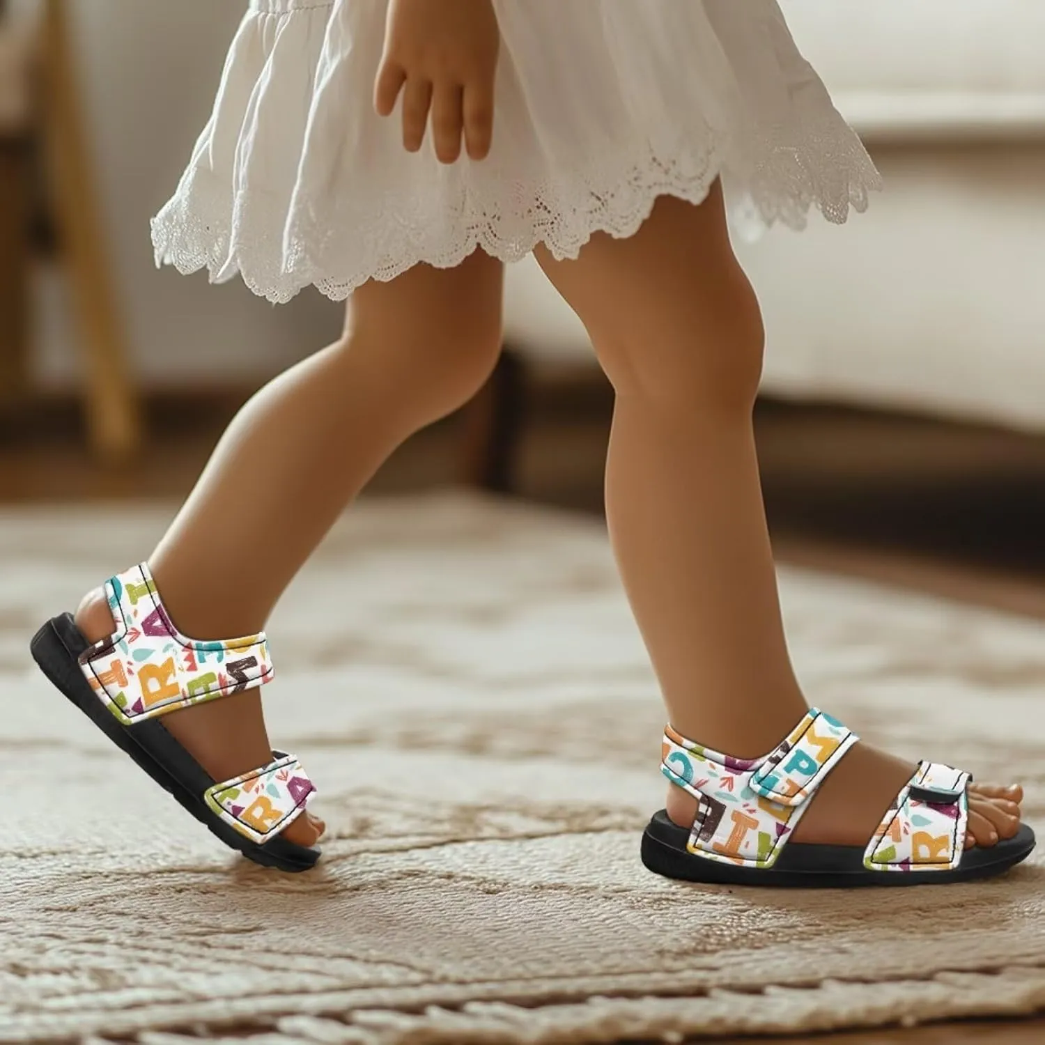 Forchrinse Girls Sport Sandals Comfort Open Toe Beach Water Sandals Summer Outdoor Shoes for Toddler/Little Kid/Big Kid
