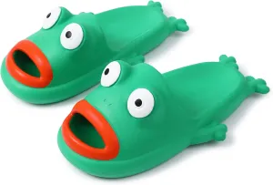 Frog Slippers Man Funny Fish Sandals Frog Sandals Beach Pool Shower Bass Shoes Cartoon Flip Flops Slides