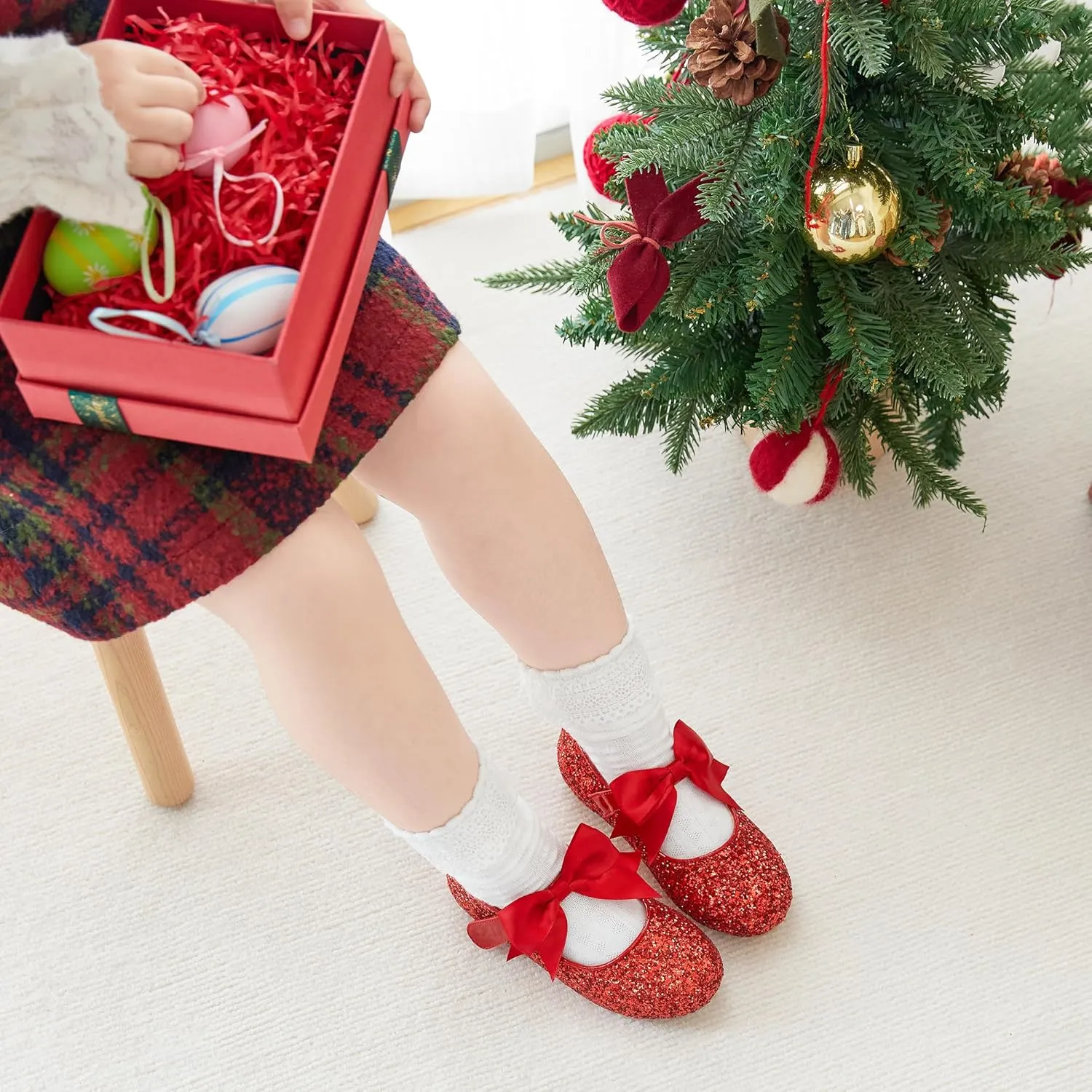 GINFIVE Toddler Girls Dress Shoes Little Girls Mary Janes Ballerina Flats Shoes Toddler