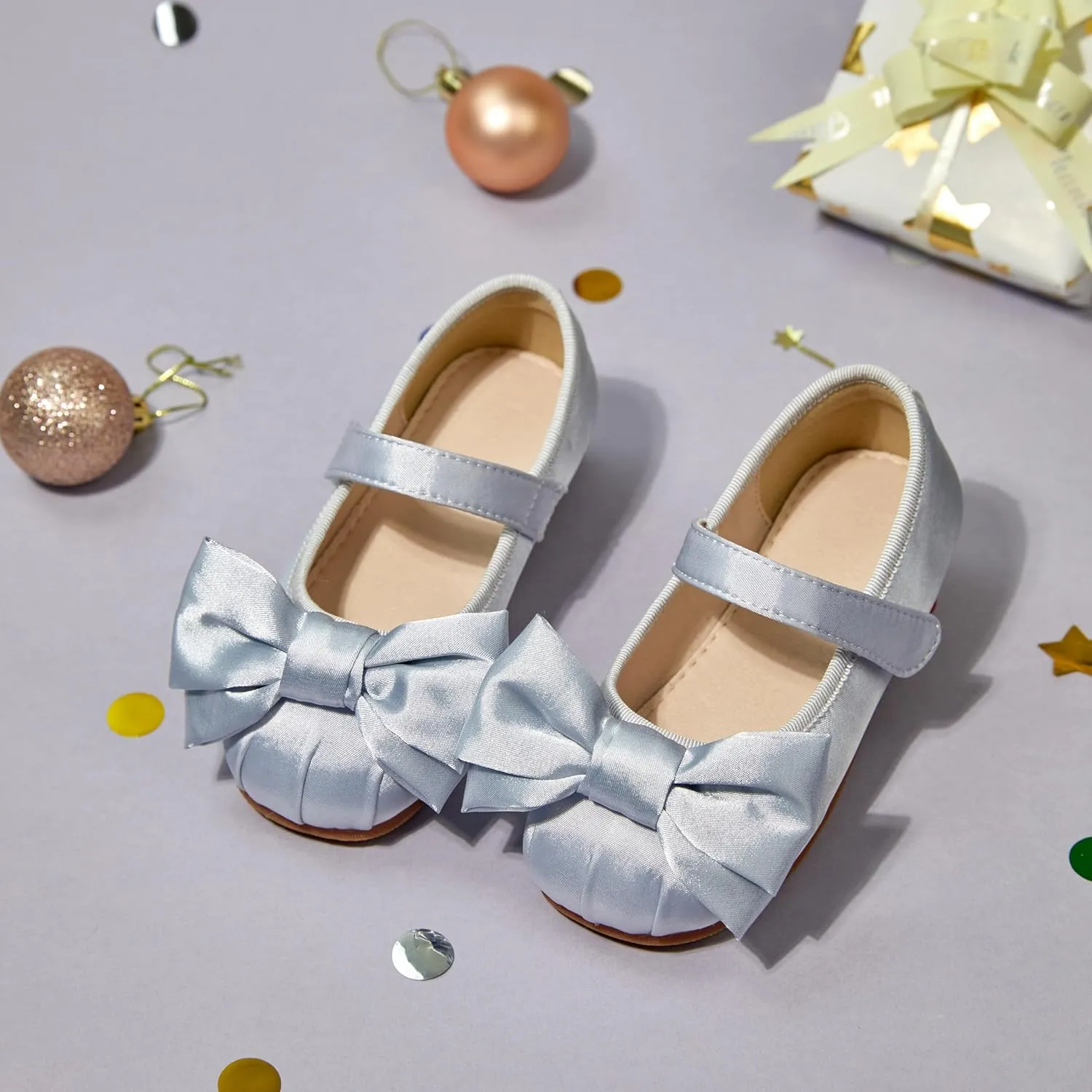 GINFIVE Toddler Girls Dress Shoes Little Girls Mary Janes Ballerina Flats Shoes Toddler