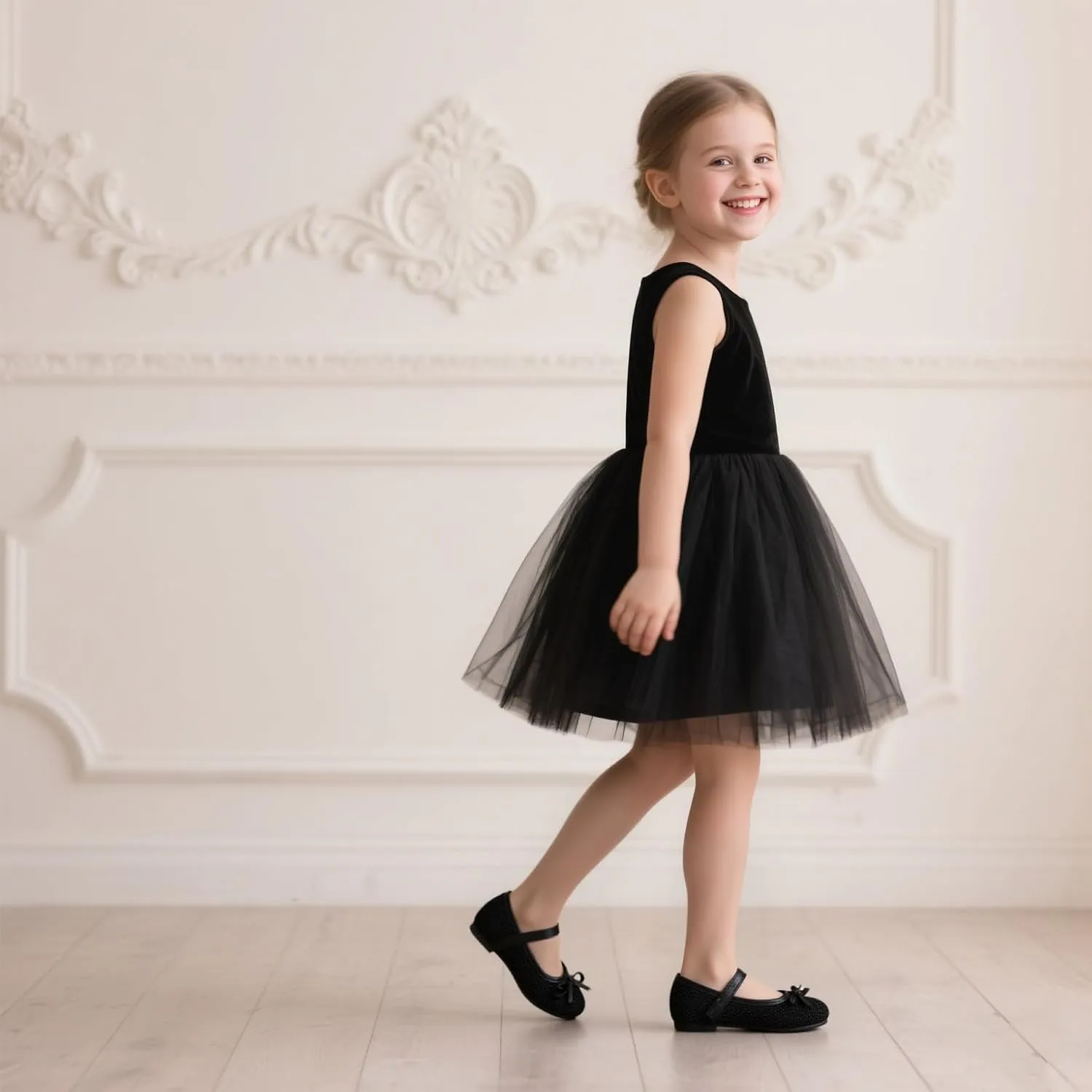 GINFIVE Toddler Girls Dress Shoes Little Girls Mary Janes Ballerina Flats Shoes Toddler