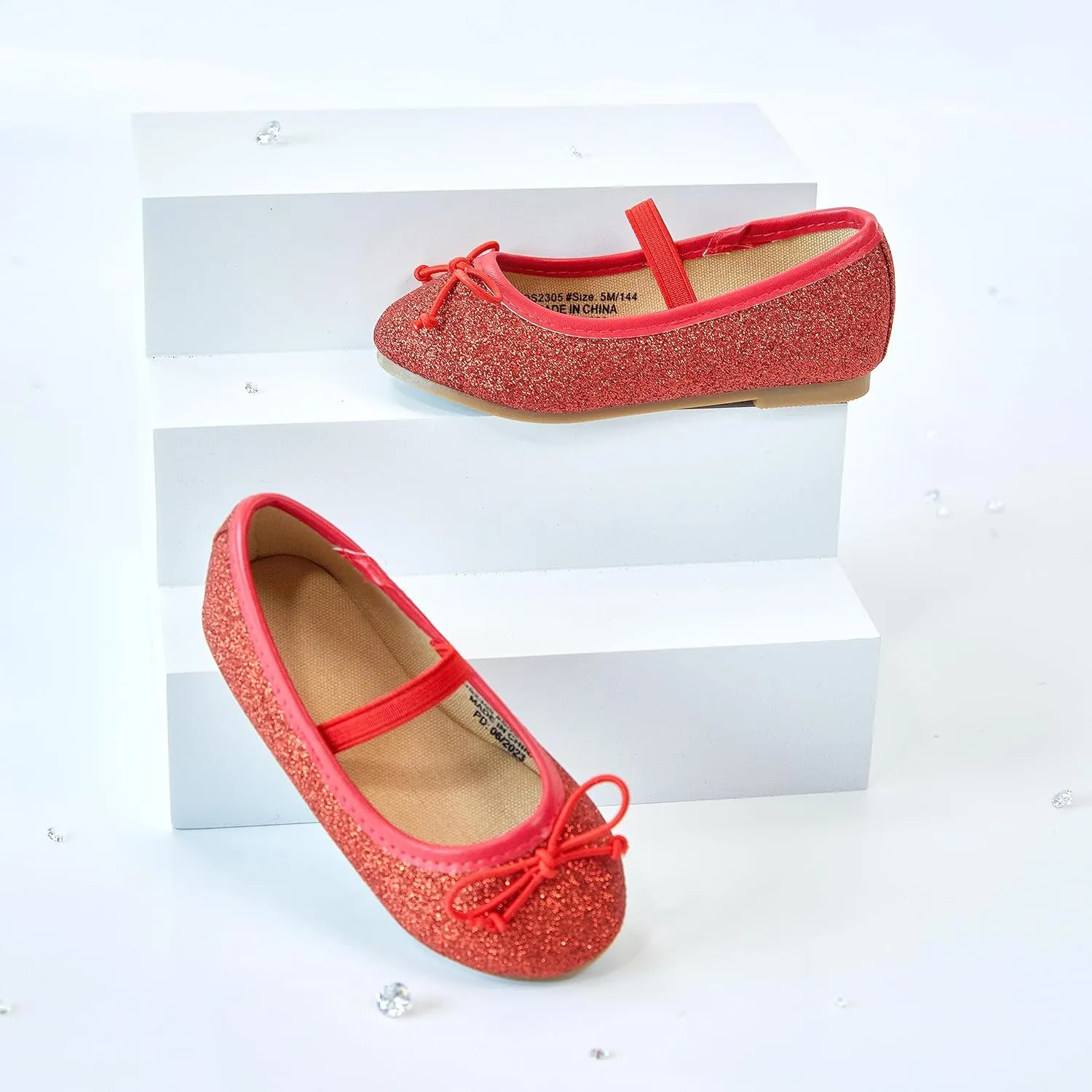GINFIVE Toddler Girls Dress Shoes Little Girls Mary Janes Ballerina Flats Shoes Toddler