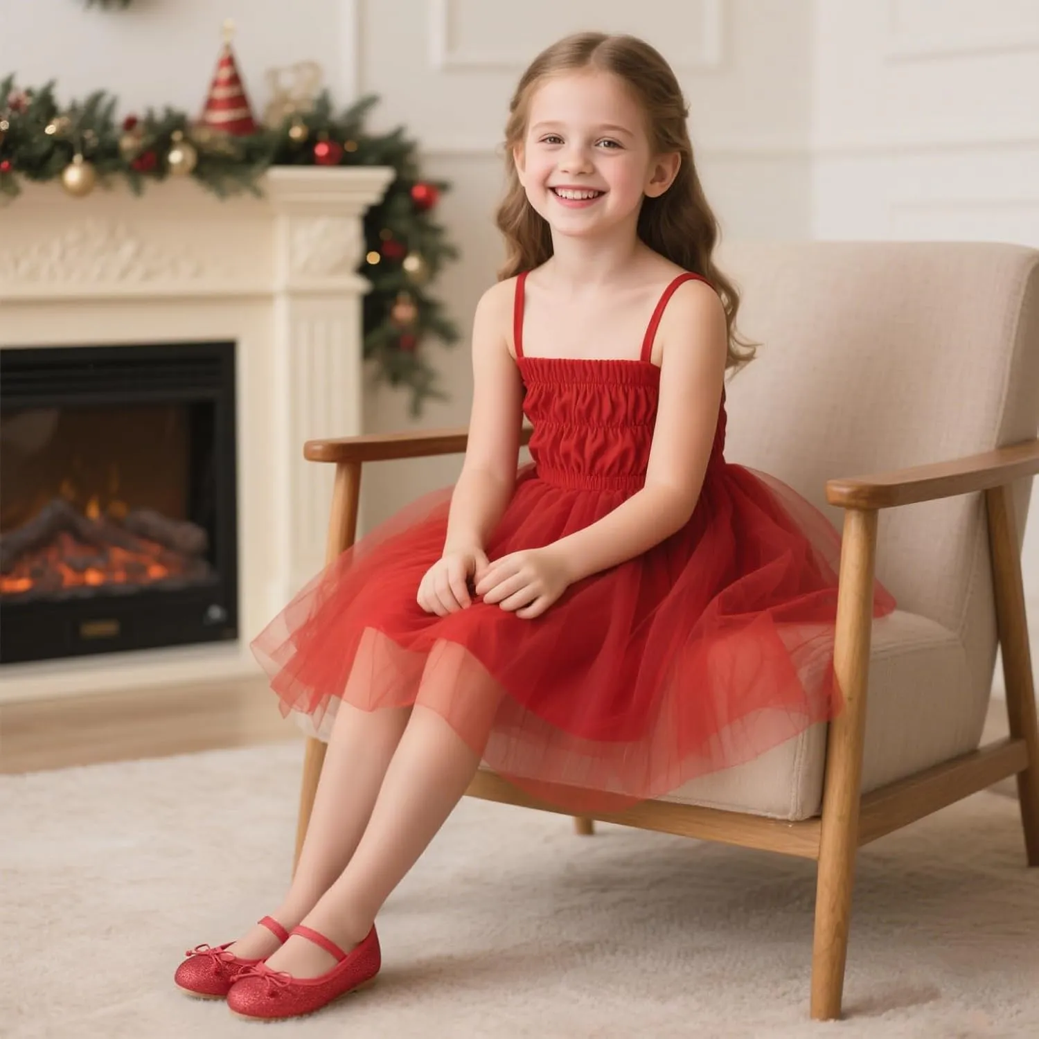 GINFIVE Toddler Girls Dress Shoes Little Girls Mary Janes Ballerina Flats Shoes Toddler
