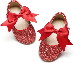 GINFIVE Toddler Girls Dress Shoes Little Girls Mary Janes Ballerina Flats Shoes Toddler