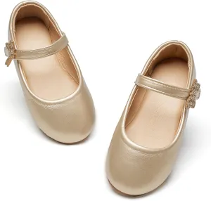 GINFIVE Toddler Girls Dress Shoes Little Girls Mary Janes Ballerina Flats Shoes Toddler