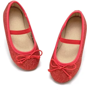 GINFIVE Toddler Girls Dress Shoes Little Girls Mary Janes Ballerina Flats Shoes Toddler