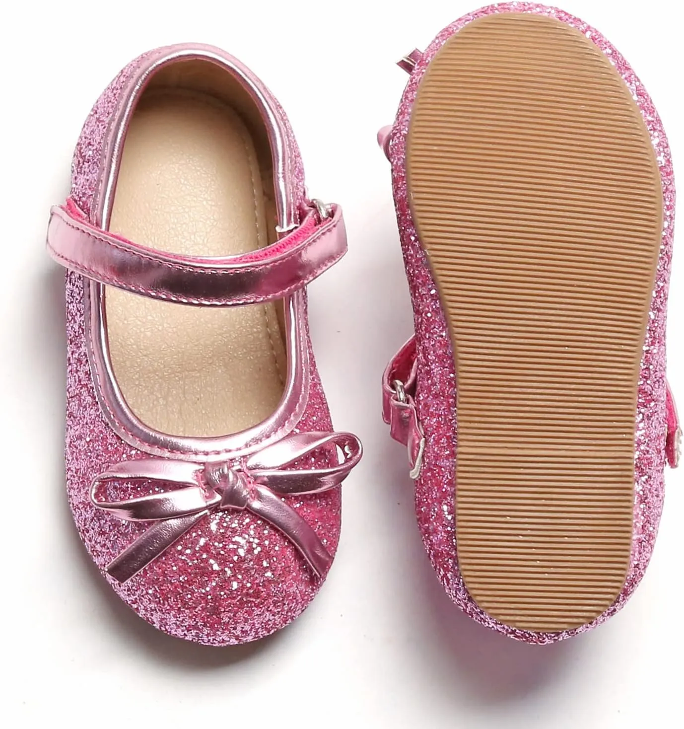 GINFIVE Toddler Girls Dress Shoes Mary Janes Ballerina Flats for Girls Shoes Toddler