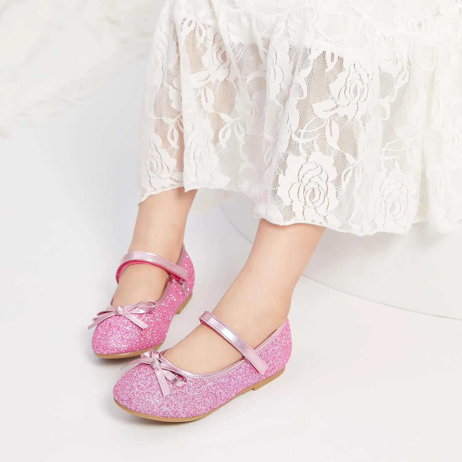 GINFIVE Toddler Girls Dress Shoes Mary Janes Ballerina Flats for Girls Shoes Toddler