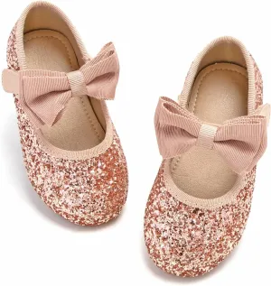 GINFIVE Toddler Girls Dress Shoes Mary Janes Ballerina Flats for Girls Shoes Toddler