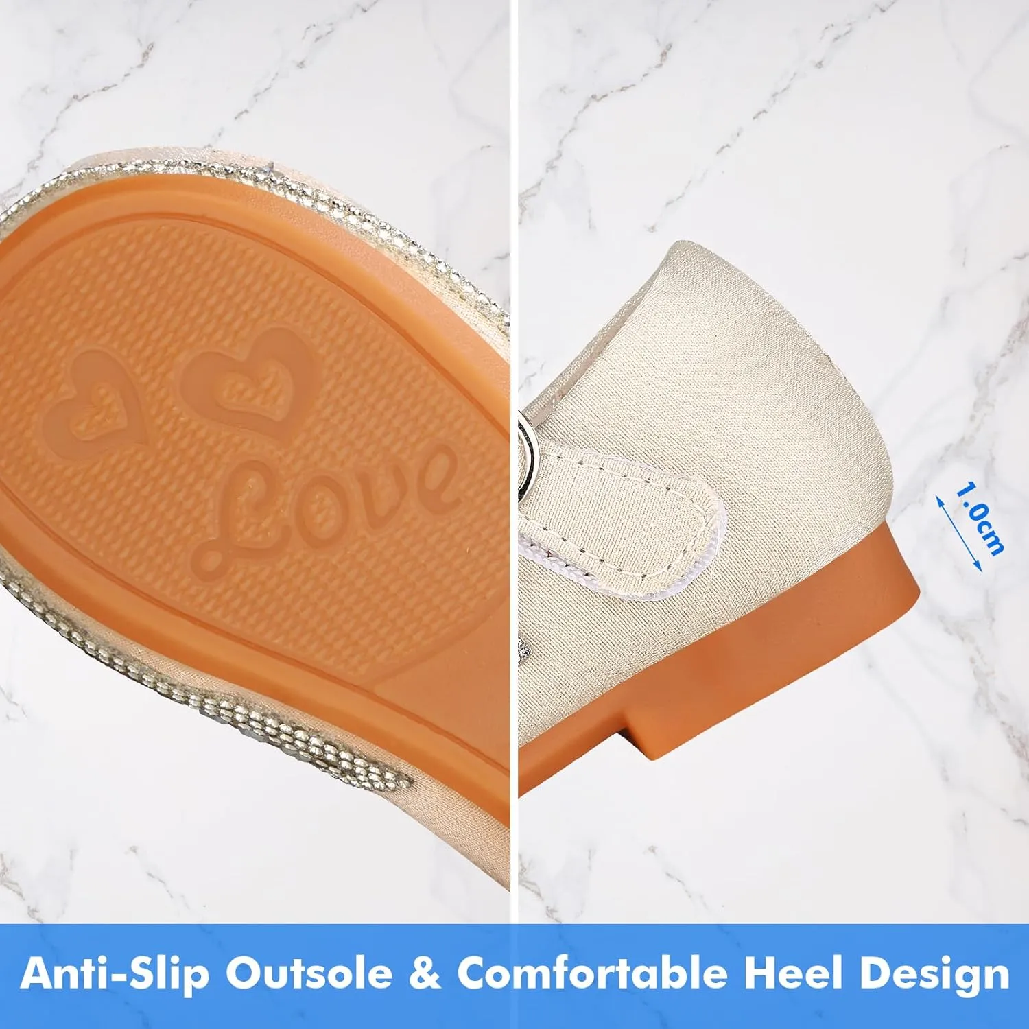 Girls Dress Shoes Mary Jane Princess Shoes Girls' Flats Glitter Low Heels Flower Wedding Party Footwear for Toddler Little/Big Kid