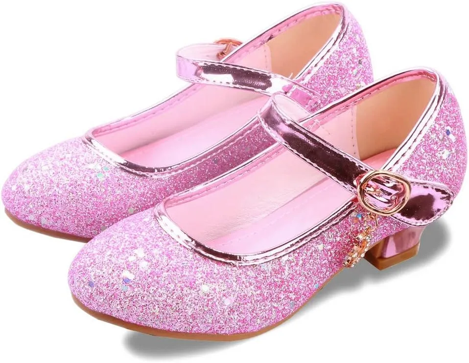 Girls Flats Sparkle Party Mary Jane Princess Dress Shoes