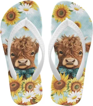 Girls Flip Flops Summer Beach Sandals Indoor Outdoor Slippers with Non Slip Sole Cute Flip Flops for Kids
