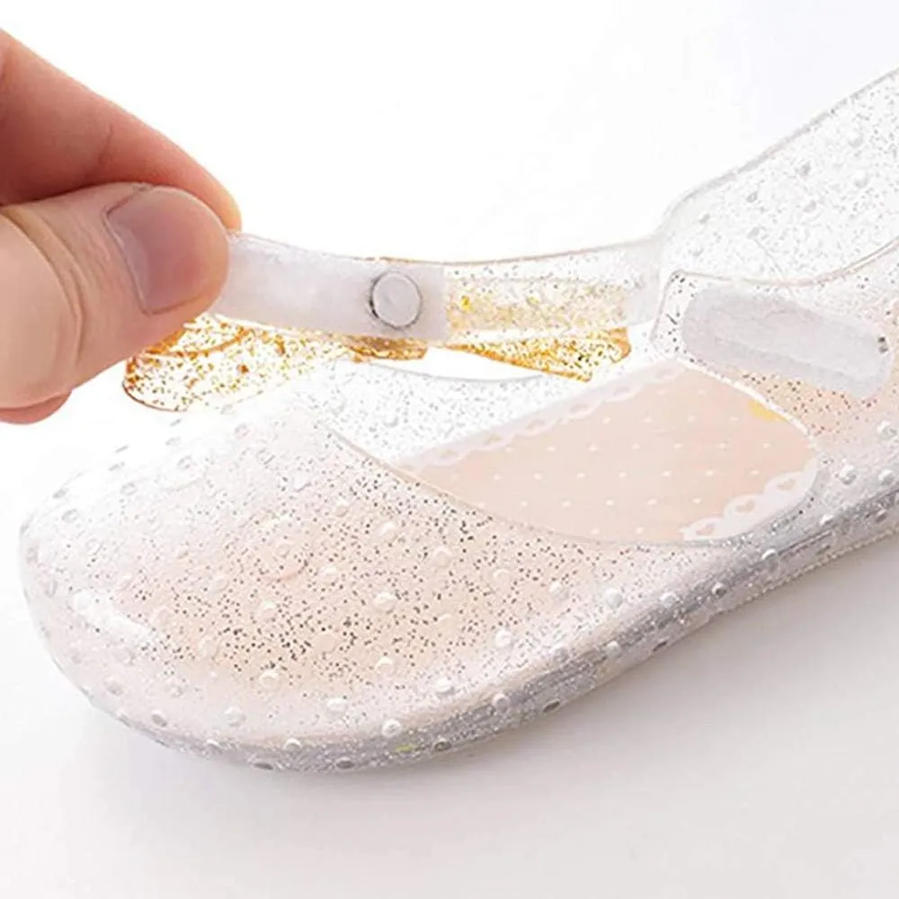 Girls Led Light Up Shoes Jelly Bowknot Toddler Sandals Kids