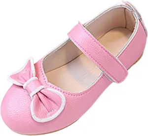 Girls Party Wedding Shoes New Girls Princess Shoes with Bows Fashionable Soft Soled Leather