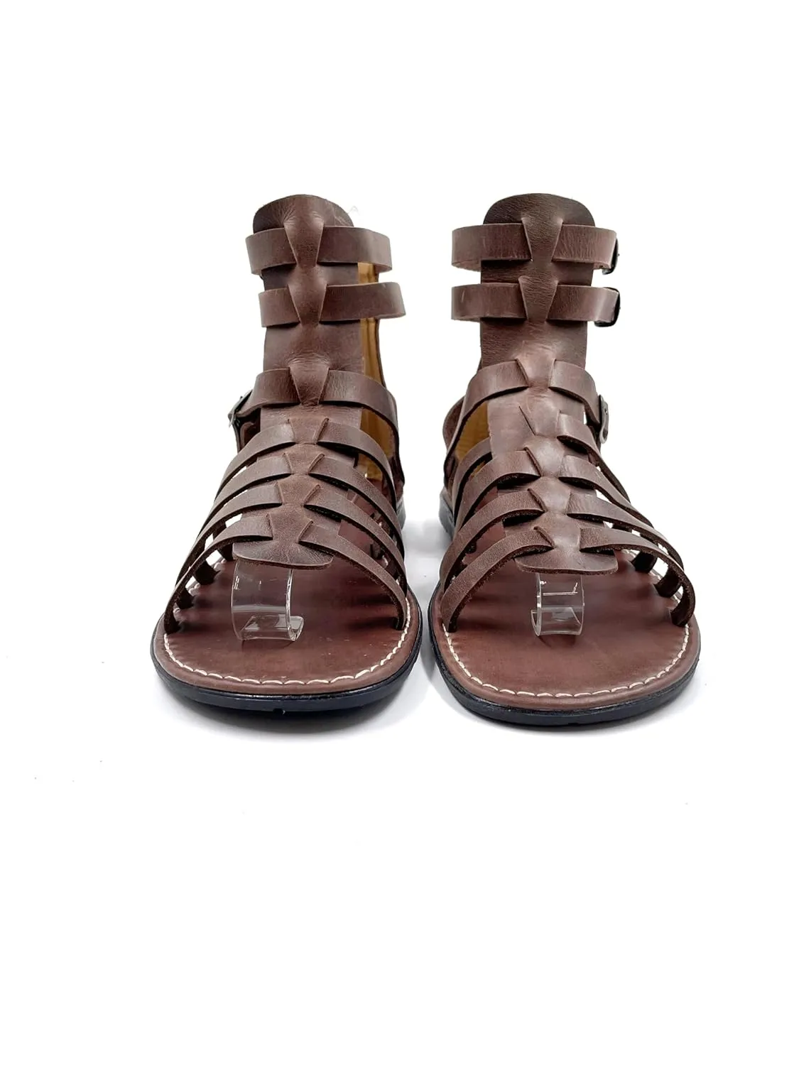 Gladiator Leather Sandals for Men, Greek Gladiator Sandals from Genuine Leather, Mens Brown Leather Sandals, Ancient Greek Sandals for Men (10)