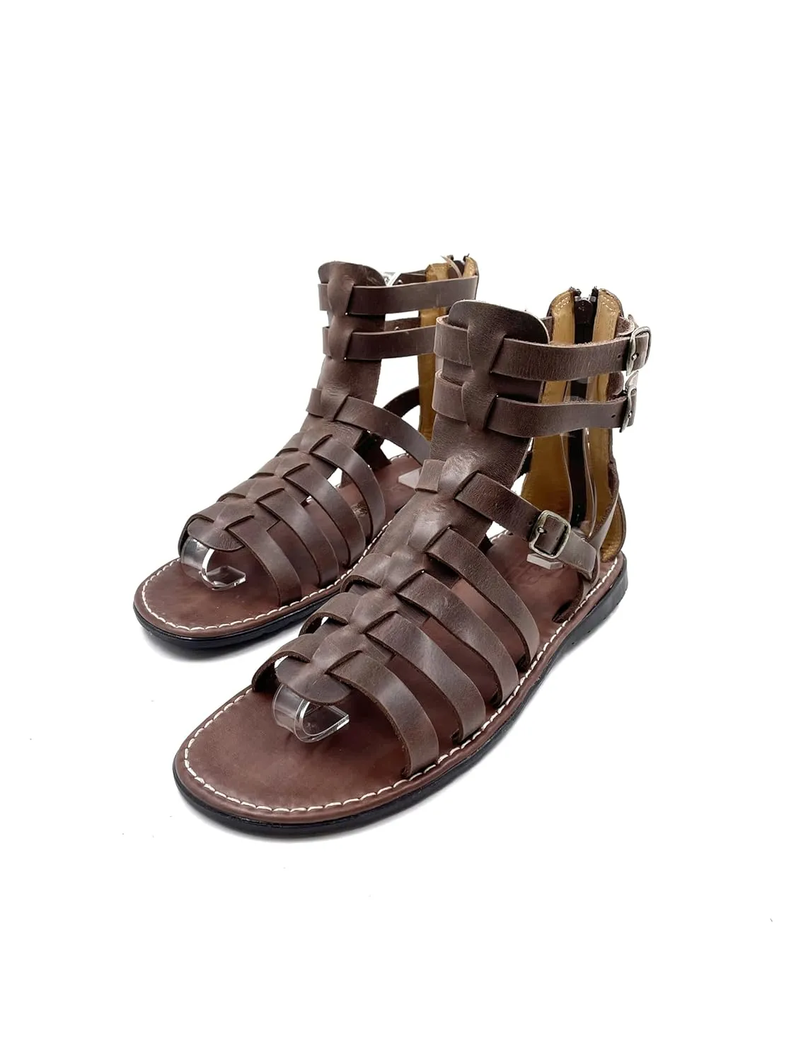 Gladiator Leather Sandals for Men, Greek Gladiator Sandals from Genuine Leather, Mens Brown Leather Sandals, Ancient Greek Sandals for Men (10)